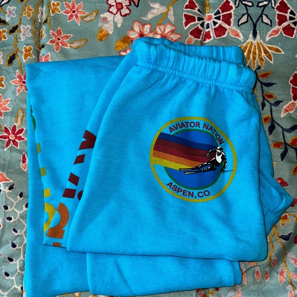 AVIATOR NATION ASPEN SWEATPANTS - NEON BLUE, L - Picture 5 of 9
